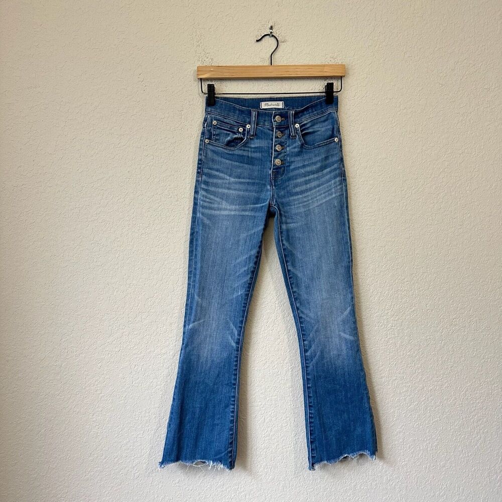 MADEWELL Cali Demi-Boot Jeans Chewed-Hem Edition Exposed Buttons #G0997